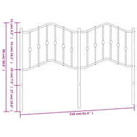 Kopfteil Metall Weiß 150 cm