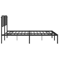 Bettgestell mit Kopfteil Metall Schwarz 200x200 cm