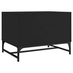 Couchtisch mit Glastüren Schwarz 68,5x50x50 cm