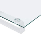 Monitorständer Weiß 40x35x8 cm Hartglas und Metall