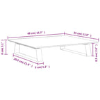 Monitorständer Weiß 40x35x8 cm Hartglas und Metall