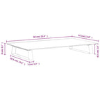Monitorständer Weiß 60x35x8 cm Hartglas und Metall