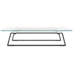 Monitorständer Schwarz 40x35x8 cm Hartglas und Metall