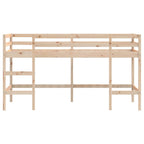 Kinderhochbett mit Leiter 80x200 cm Massivholz Kiefer