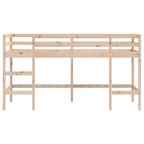 Kinderhochbett mit Leiter 90x190 cm Massivholz Kiefer