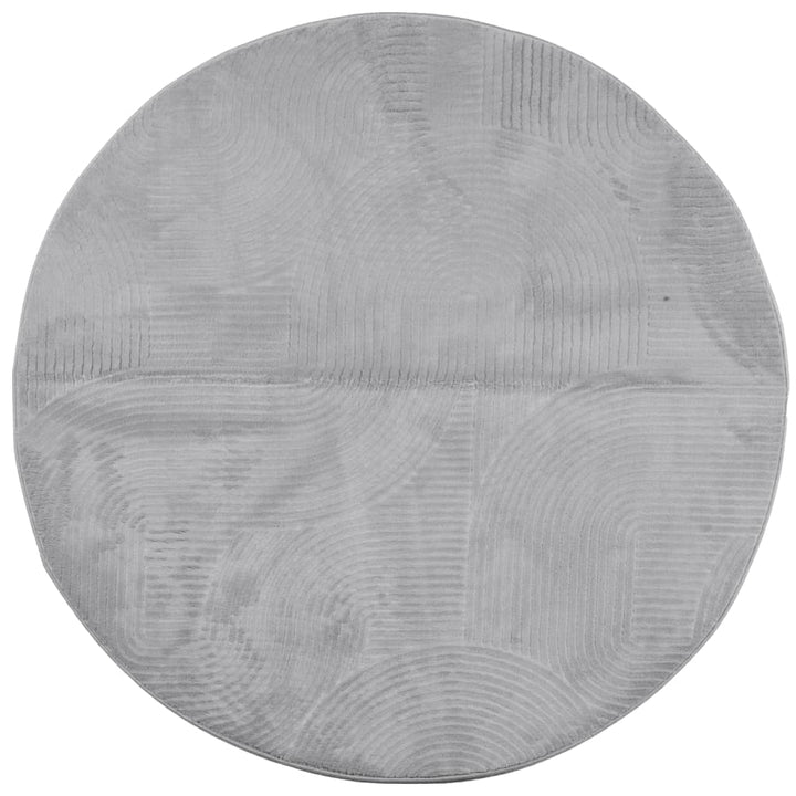 Teppich IZA Kurzflor Skandinavischer Look Grau Ø 80 cm