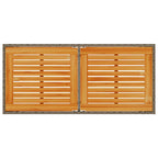 Gartentisch mit Akazienholz-Platte Grau 115x54x74cm Poly Rattan