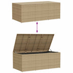 Gartentruhe Beige 984L Poly Rattan
