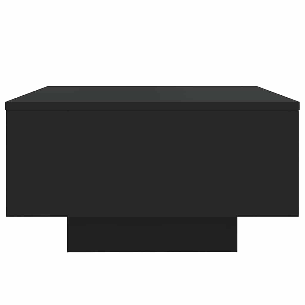 Couchtisch mit LED-Leuchten Schwarz 55x55x31 cm