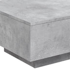 Couchtisch mit LED-Leuchten Betongrau 55x55x31 cm