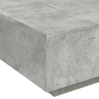 Couchtisch mit LED-Leuchten Betongrau 80x80x31 cm