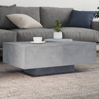 Couchtisch mit LED-Leuchten Betongrau 85x55x31 cm