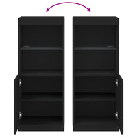 Sideboard mit LED-Leuchten Schwarz 41x37x100 cm