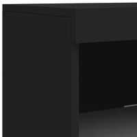 Sideboard mit LED-Leuchten Schwarz 41x37x100 cm