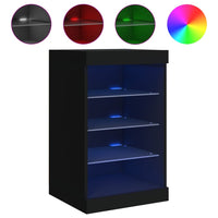 Sideboard mit LED-Leuchten Schwarz 41x37x67 cm