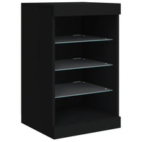 Sideboard mit LED-Leuchten Schwarz 41x37x67 cm