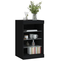 Sideboard mit LED-Leuchten Schwarz 41x37x67 cm