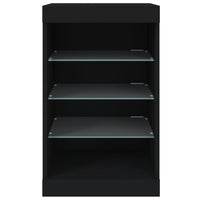 Sideboard mit LED-Leuchten Schwarz 41x37x67 cm