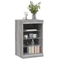 Sideboard mit LED-Leuchten Grau Sonoma 41x37x67 cm