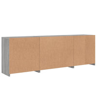 Sideboard mit LED-Leuchten Grau Sonoma 202x37x67 cm