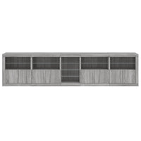 Sideboard mit LED-Leuchten Grau Sonoma 283x37x67 cm