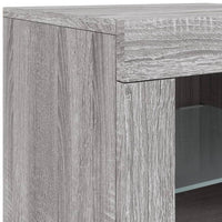 Sideboard mit LED-Leuchten Grau Sonoma 283x37x67 cm