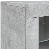 Sideboard mit LED-Leuchten Betongrau 162x37x67 cm