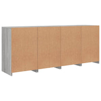 Sideboard mit LED-Leuchten Grau Sonoma 164x37x67 cm