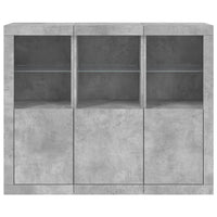 Sideboards mit LED-Leuchten 3 Stk. Betongrau Holzwerkstoff