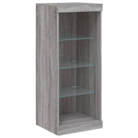 Sideboards mit LED-Leuchten 3 Stk. Grau Sonoma Holzwerkstoff