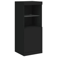 Sideboard mit LED-Leuchten Schwarz 162x37x100 cm