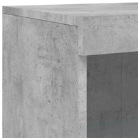 Sideboard mit LED-Leuchten Betongrau 162x37x100 cm