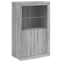 Sideboard mit LED-Leuchten Grau Sonoma 162x37x100 cm