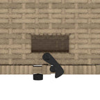 Gartensofa mit Kissen 2-Sitzer Beige Poly Rattan & Akazienholz