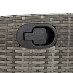 Gartensessel mit Kissen 2 Stk. Verstellbar Grau Poly Rattan