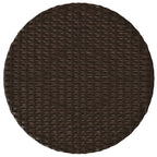 3-tlg. Bistro-Set mit Kissen Braun Poly Rattan