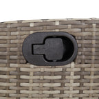 Gartensessel mit Kissen 2 Stk. Verstellbar Grau Poly Rattan