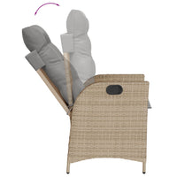 Gartensessel Kissen 2Stk. Verstellbar Beigemischung Poly Rattan