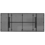 Gartentisch mit Glasplatte Schwarz 190x80x74 cm Poly Rattan
