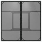Gartentisch mit Glasplatte Schwarz 80x80x75 cm Poly Rattan