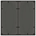 Gartentisch mit Glasplatte Schwarz 90x90x75 cm Poly Rattan