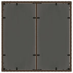 Gartentisch mit Glasplatte Braun 90x90x75 cm Poly Rattan