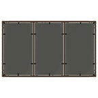 Gartentisch mit Glasplatte Braun 150x90x75 cm Poly Rattan