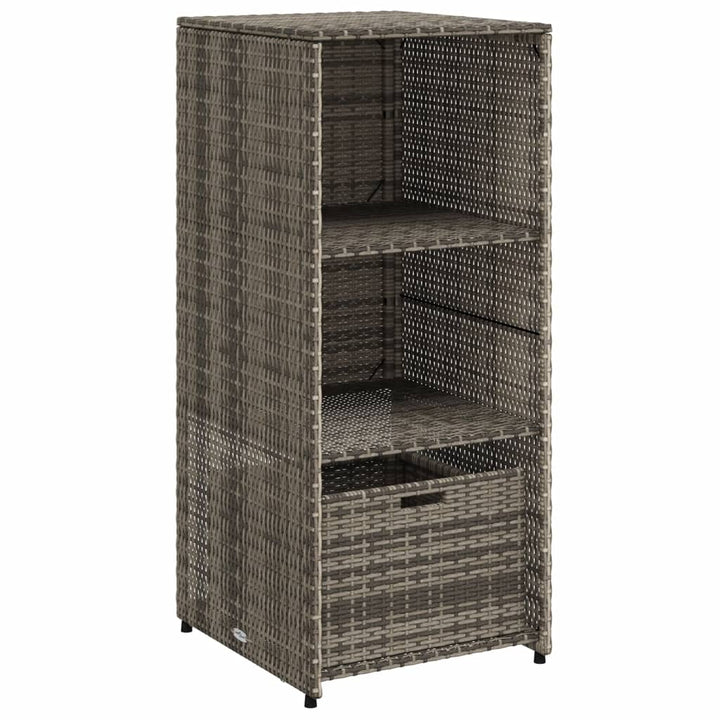 Gartenschrank Grau 50x55x115 cm Poly Rattan