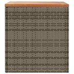 Gartentruhe Grau 110x50x54 cm Poly Rattan Akazienholz