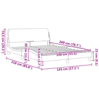 Bettgestell ohne Matratze Hellgrau 140x200 cm Stoff