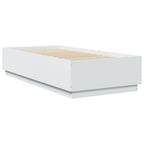 Bettgestell mit LED Weiß 90x200 cm Holzwerkstoff