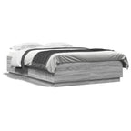 Bettgestell Grau Sonoma 150x200 cm Holzwerkstoff