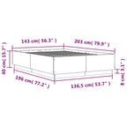 Bettgestell Sonoma-Eiche 140x200 cm Holzwerkstoff