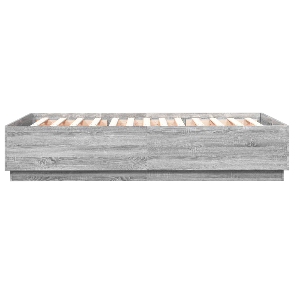 Bettgestell Grau Sonoma 140x200 cm Holzwerkstoff